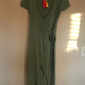 Forever 21 Wrap Dress - Green